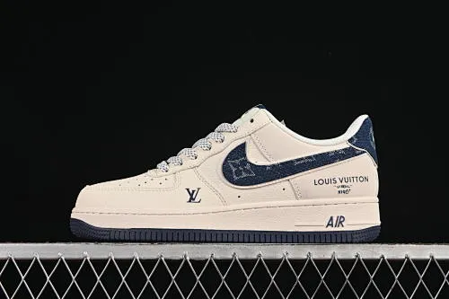All categories Nk Air Force 1 Air Force series Nk Air Force 1 Low Air Force low top Nike Air Force 1'07 Low LV co-branded denim blue hook Air Force 1 low top casual sneakers SM6668-102
